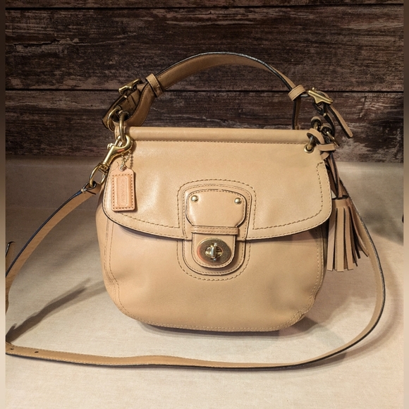 Coach Tan Leather Satchel - Legacy Willis - Picture 1 of 14